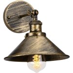 Applique mural industrielle vintage e27 22cm lampe mural r�glable 2 en 1 luminaire plafonnier bronze