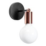 Applique murale 392205 m�tal rose or balle 1 - points de lumi�re e27 8x10x10