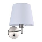 Barcelona led - applique murale avec abat - jour et interrupteur classic 'riga' - - aluminium