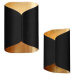 Toolight - applique murale app1055 - 1w noir or 2 - points de lumi�re g9 10, 5x16x25, 5cm