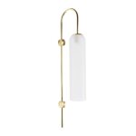 Toolight - applique murale app664 - 1w verre or tube 1 - points de lumi�re e27 19, 5x9, 5x76