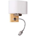 Applique murale en bois avec interrupteur, lampe murale 3w led flexible lampe de lecture blanc chaud, ... Applique murale en bois avec interrupteur, lampe murale 3w led flexible lampe de lecture blanc chaud, ...