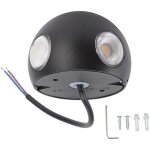 Applique murale boule 12w 4cob appliques murales globe en aluminium � l'ext�rieur applique murale led ...