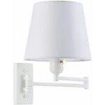 Applique murale avec bras articul  reno  - e27 - blanc