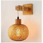 Applique murale chambre, clairage de l'cusson de mur - lampadaire en bois pour salon, couloir