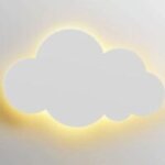 Applique murale cr�ative en forme de nuage pour chambre d'enfant, protection des yeux simple et moderne, ...