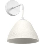 Applique murale decor camel bell blanche en m�tal et papier m�ch�, e14, longueur 220 mm, abat - jour ...