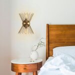 Applique murale design dor�e, forme sablier sinop