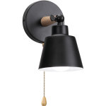 Applique murale design avec interrupteur, lampe de chevet, �clairage d�coratif, noire.