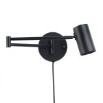 Barcelona led - applique murale extensible 'lisa' avec prise - e27 g45 - noir