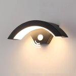 Applique murale exterieur avec d�tecteur de mouvement, 24w lampe murale ext�rieur ip65 etanche, noir ...