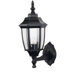 Applique murale d'ext�rieur avec d�tecteur de mouvement pir 1 ampoule e27 max 100 w panneaux en verre ...