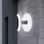 Applique murale d'ext�rieur, applique d'ext�rieur, spot mural en aluminium, gris opale, 1x led 4, 5 watts ...