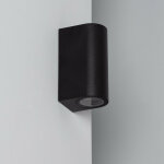 Applique murale ext�rieure gala �clairage double face noire noir