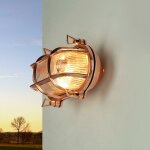 Licht - erlebnisse - applique murale ext�rieure laiton massif ip64 cuivre e27 applique maritime jardin ...