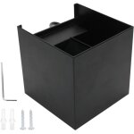 Applique murale ext�rieure � led, 10cm / 3. 9in cube carr� 6000k 12w lumi�re blanche r�glable haut et ...