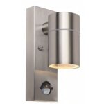 Applique murale ext�rieure led en acier inoxydable avec d�tecteur de mouvement pir r�glable et interrupteur ...