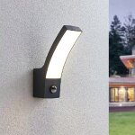 Applique murale ext�rieure led � induction, �conome en �nergie, r�sistante � la pluie, noire