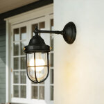 Applique murale ext�rieure maritim e27 ip44 laiton verre inox lampe ext�rieure murale