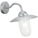 Applique murale ext�rieure milton l31 cm ip44 - acier galvanis� - gris