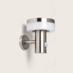 Applique murale extrieure solaire led 1. 5w aluminium avec dtecteur de mouvement ashier argent