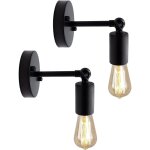 Applique murale industrielle, lot de 2 appliques murales vintage, applique murale rustique, applique ...