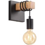 Applique murale industrielle en bois lampe murale vintage eclairage murale int�rieur r�tro e27 spot mural ...