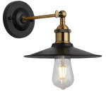 Digilamp - applique murale industrielle e27 r�tro noir dor�