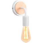 Applique murale industrielle vintage en bois et mtal clairage, lampe de murale en fer forg moderne ...