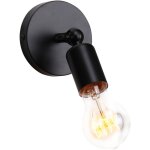 Applique murale industrielle vintage lampe murale fer forg� luminaire murale r�glable e27 noir - 1pcs ...