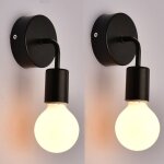 Applique murale industrielle vintage en m�tal �clairage, lampe de murale en fer forg� moderne douille ...