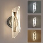 Applique murale int�rieur, 10w moderne lampe murale cr�atif design incurv�e, 3 temp�ratures de couleur ...