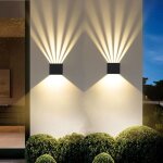 Applique murale interieur, 2 pcs led lampe murale moderne, applique murale en aluminium 3000k blanc chaud, ...