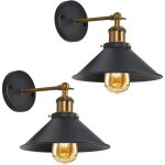 Applique murale vintage rglable - plafonnier mtal lustr rtro - luminaire e27 (ampoule edison) - style ...