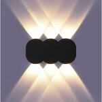 Applique murale interieur 6w led moderne, clairage mural rectangulaire up down spot, lampe murale en ...
