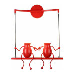 Applique murale intrieur contemporain forme humande 2 tte luminaire eclairage dcoration pour chambre ...