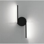 Applique murale interieur design simple , 38cm lampe de murale moderne 8w noir pour salon couloir chambre ...