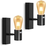 Applique murale interieur design vintage, lampe murale noir, douilles e27, livr�e sans ampoules, applique ...