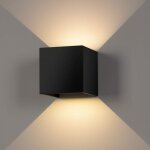 Applique murale interieur / exterieur 12w, lampe murale led etanche ip65 r�glable lampe up down design ...