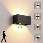 Applique murale int�rieur / ext�rieur avec d�tecteur de mouvement?led 24w moderne luminaire murale, 3000k ...