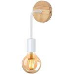 Applique murale interieur industrielle en bois vintage, lampe de murale r�glable, douille e27 ampoule ...