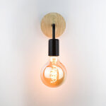 Applique murale interieur, lampe murale industrielle bois, appliques wall e27 decoration murale r�tro ...