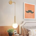 Applique murale interieur, lampe murale led avec abat - jour en verre lampe murale ?pour chambre � coucher, ...