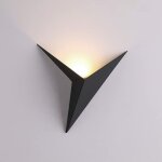 Applique murale interieur led 3w, cr�atif triangle forme noir lampe murale 3000k blanc chaud moderne ...