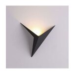 Applique murale interieur led 3w, cratif triangle forme noir lampe murale 3000k blanc chaud moderne ...
