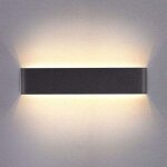 Applique murale interieur led noir 14w 3000k lampe murale blanc chaud moderne design ac 220v pour chambre ...