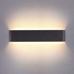 Galozzoit - applique murale interieur led noir 31cm lampe murale blanc chaud 20w 3000k moderne pour chambre ... Galozzoit - applique murale interieur led noir 31cm lampe murale blanc chaud 20w 3000k moderne pour chambre ...