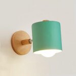 Applique murale interieur r�glable lampe murale en bois applique avec abat - jour en m�tal plafonnier ...