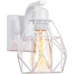 Applique murale d'intrieur rtro lampe murale cage en mtal applique murale rtro moderne blanc pour ...
