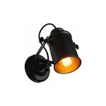 Applique murale interieur, applique murale vintage en fer, e27 rglables noir applique murale pour chambre ...